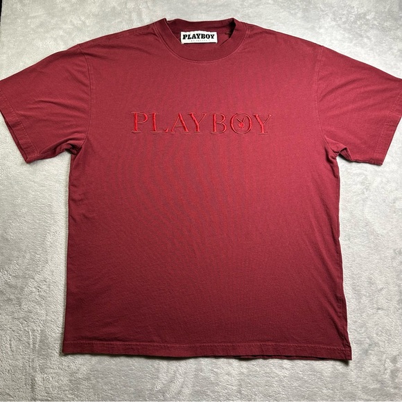PLAYBOY Other - Playboy x PacSun Red Tee Men’s M Embroidered Logo Streetwear Collab